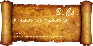 Budaházi Csobád névjegykártya